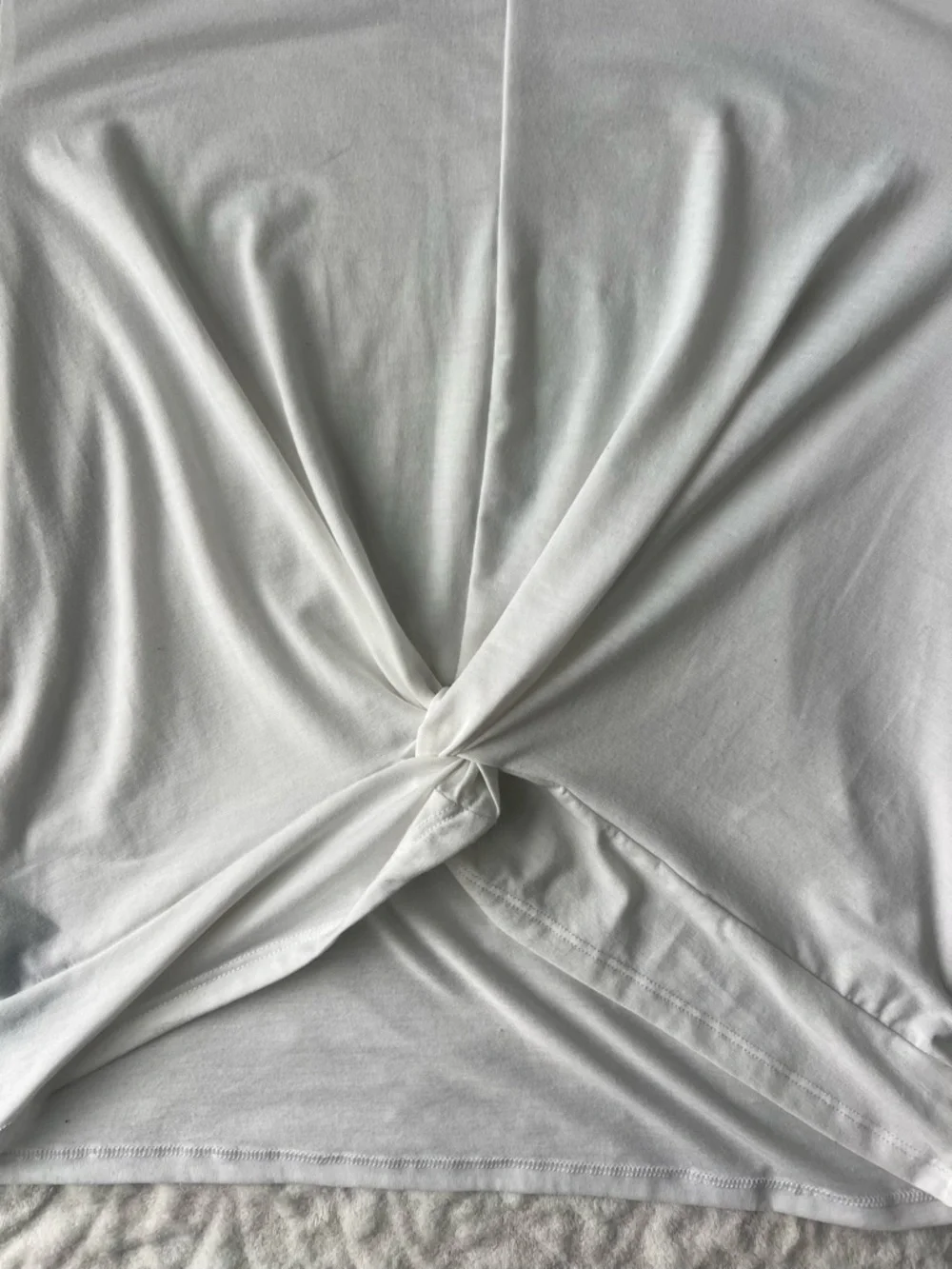 The North Face Women's White Crewneck Tee with Tie Knot Back | Size S - Picture 9 of 10